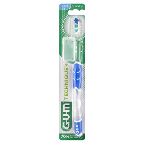 Szczoteczka do zębów SUNSTAR GUM Technique+ Niebiesko-przezroczysty