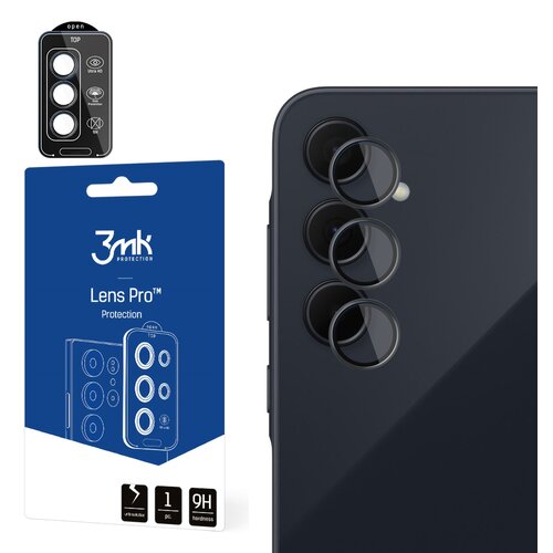 Szkło hartowane na obiektyw 3MK Lens Protection Pro Black do Samsung Galaxy A35 5G