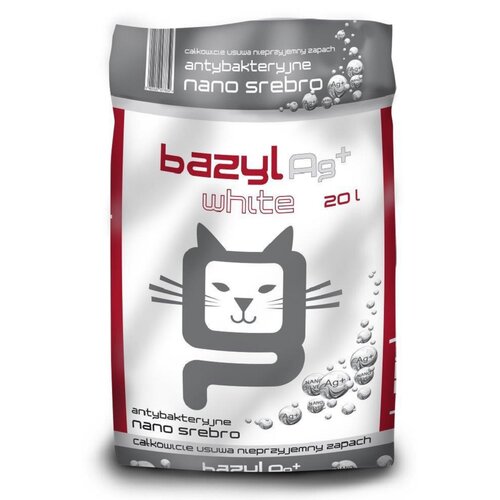 Żwirek dla kota BAZYL Ag+ Compact White 20 l