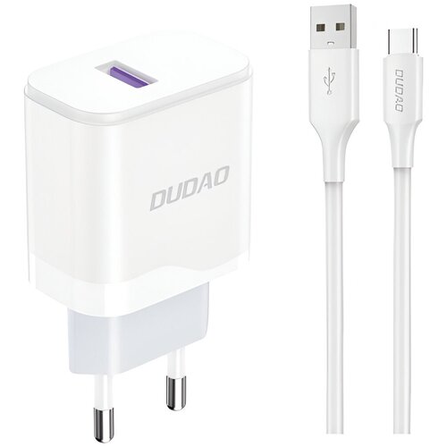 Ładowarka sieciowa DUDAO A20EU 18W Biały + Kabel USB - USB-C