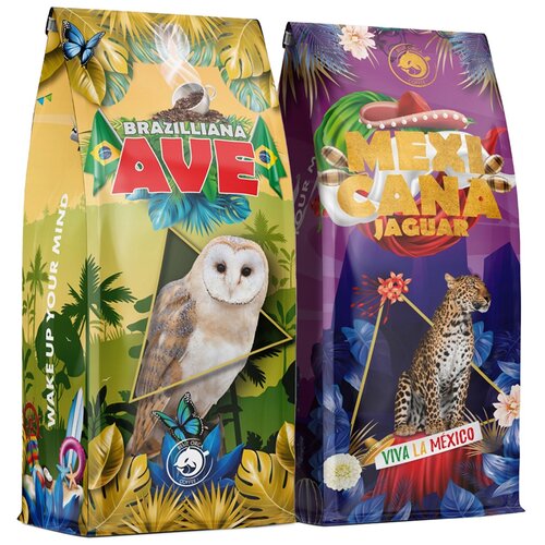 Kawa ziarnista BLUE ORCA COFFEE Brazilliana Ave i Mexicana Jaguar Arabica 2 x 1kg