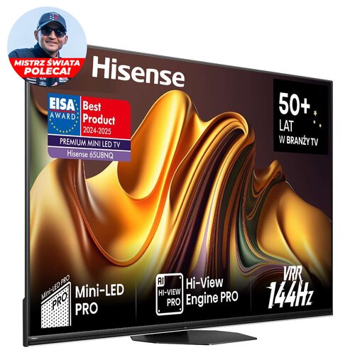 Telewizor HISENSE 65U8NQ 65" MINILED 4K 144Hz VIDAA Dolby Vision Dolby Atmos HDMI 2.1