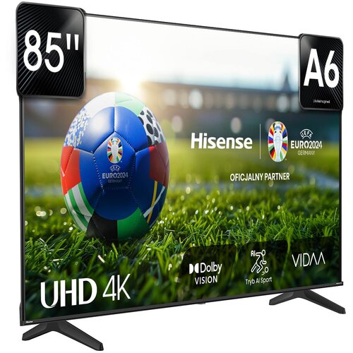 HISENSE 85A6N 85 LED 4K VIDAA Dolby Vision HDMI 2.1 Telewizor niskie ceny i opinie w Media Expert