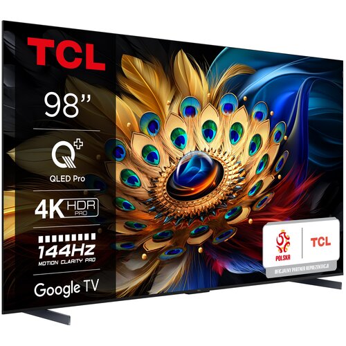 Telewizor TCL 98C655 98" QLED 144Hz 4K Google TV Dolby Vision Dolby Atmos HDMI 2.1