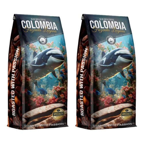 Kawa ziarnista BLUE ORCA COFFEE Colombia Fazenda Laguna (Rzemieślnicza) (Specialty) 2 x 1 kg