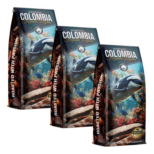 Kawa ziarnista BLUE ORCA COFFEE Colombia Fazenda Laguna (Rzemieślnicza) (Specialty) 3 x 1 kg