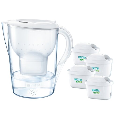 Dzbanek filtrujący BRITA Marella XL Biały + 4 wkłady Pure Peformance Pro