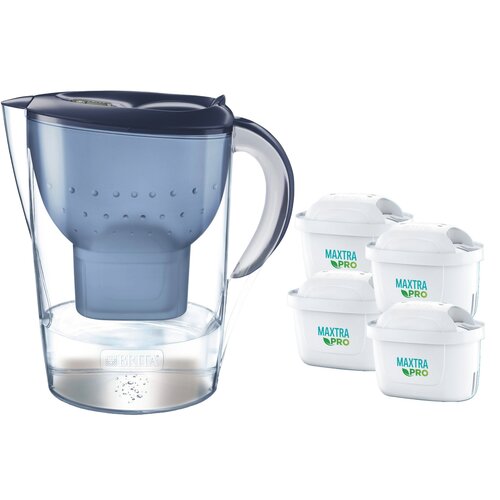 Dzbanek filtrujący BRITA Marella XL Niebieski + 4 wkłady Pure Peformance Pro