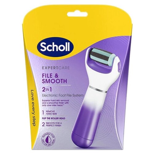 Pilnik elektryczny do stóp SCHOLL Expert Care 2w1 Biało-fioletowy
