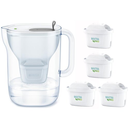 Dzbanek filtrujący BRITA Style XL Szary + 4 wkłady Maxtra Pro Pure Performance