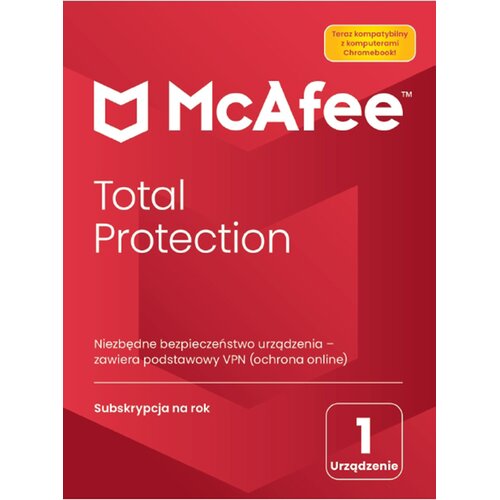 Antywirus MCAFEE Total Protection 1D New 1 URZĄDZENIE 1 ROK Kod aktywacyjny