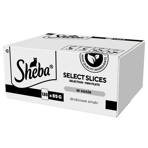 Karma dla kota SHEBA Select Slices Drobiowe smaki w sosie (120 x 85 g)