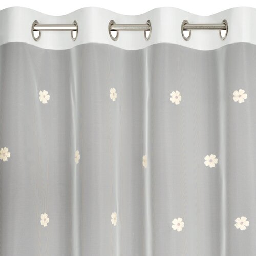 Firana gotowa EUROFIRANY Elsa 140 x 250 cm Biało-żółty