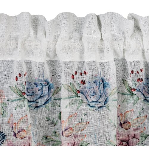 Firana gotowa EUROFIRANY Dora 150 x 30 cm Biało-różowy