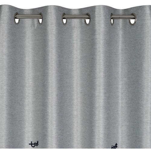 Zasłona EUROFIRANY Alvin 140 x 250 cm Srebrny