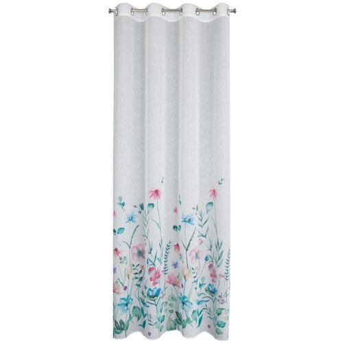 Zasłona EUROFIRANY Lilian 140 x 250 cm Biało-niebieski