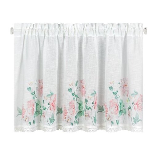 Firana gotowa EUROFIRANY Asteja 150 x 30 cm Biało-różowy