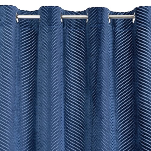 Zasłona EUROFIRANY Lussi 140 x 250 cm Granatowy