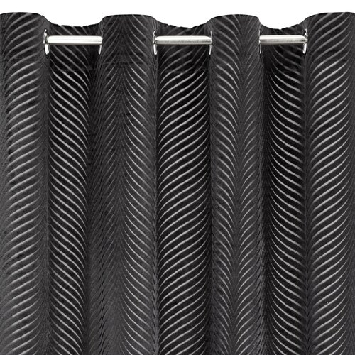 Zasłona EUROFIRANY Lussi 140 x 250 cm Czarny