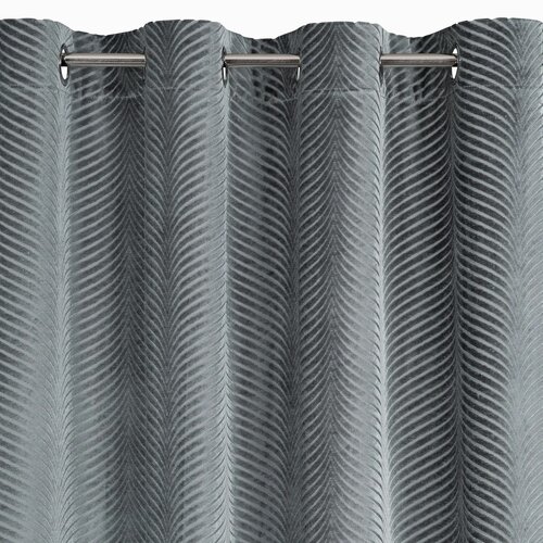 Zasłona EUROFIRANY Lussi 140 x 250 cm Stalowy