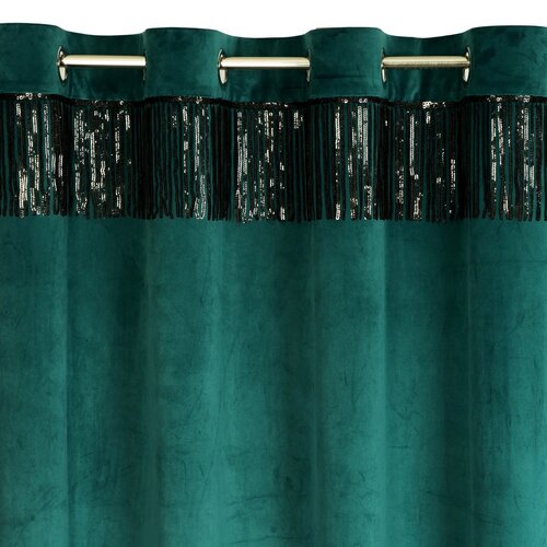 Zasłona EUROFIRANY Jasper 140 x 250 cm Ciemnoturkusowy