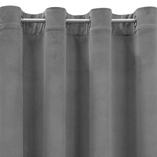 Zasłona EUROFIRANY Milo 140 x 250 cm Stalowy