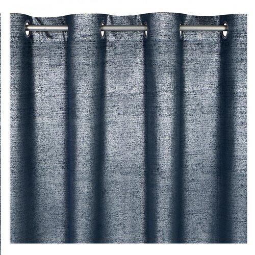 Zasłona EUROFIRANY Ambi 140 x 250 cm Granatowo-srebrny