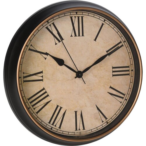 Zegar ścienny EXCELLENT HOUSEWERE 35 cm Czarno-brązowy