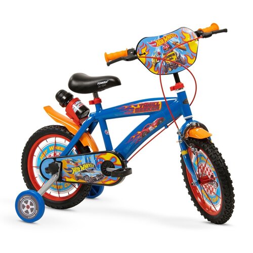 Rower dziecięcy TOIMSA Hot Wheels 14 cali dla chłopca Niebiesko-czerwony