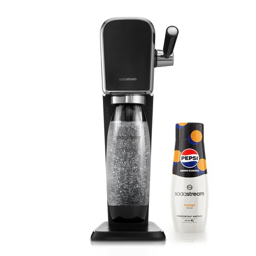 Saturator SODASTREAM Art Czarny + Syrop SODASTREAM Pepsi Max Zero Mango 440 ml bez cukru