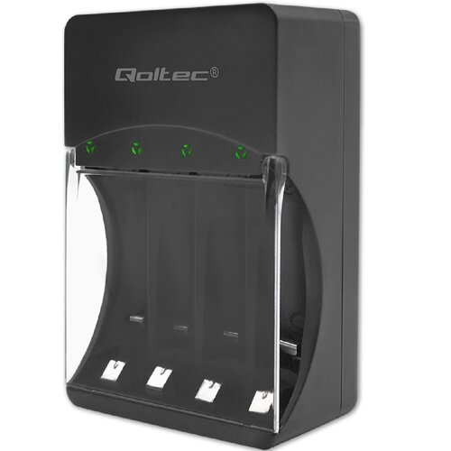 Ładowarka QOLTEC 50653 do akumulatorków Ni-Mh i Ni-Cd typu R03/AAA R6/AA