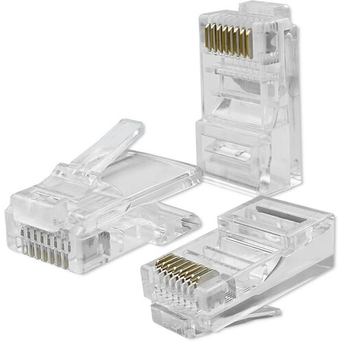 Wtyk QOLTEC 54544 Przelotowy, Kategoria 6, Pozłacane styki (100 szt.)