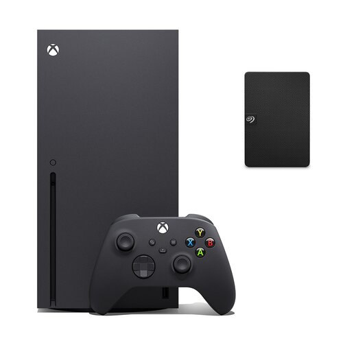 Konsola MICROSOFT XBOX Series X z napędem Blu-ray 4K UHD + Dysk SEAGATE Expansion Portable 1TB HDD