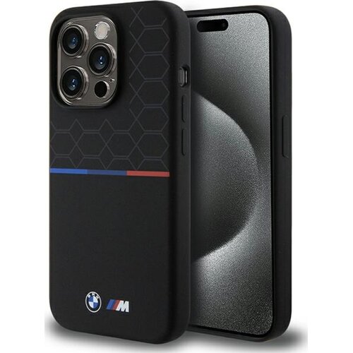 Etui BMW M Silicone Pattern MagSafe do Apple iPhone 15 Pro Czarny