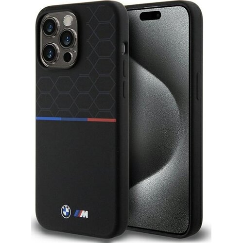 Etui BMW M Silicone Pattern MagSafe do Apple iPhone 15 Pro Max Czarny