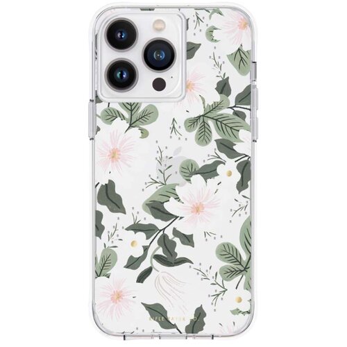 Etui RIFLE PAPER CO. Clear do Apple iPhone 14 Pro Max Biały