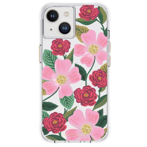 Etui RIFLE PAPER CO. Clear do Apple iPhone 13/14 Czerwony