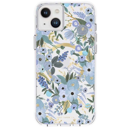 Etui RIFLE PAPER CO. Clear MagSafe do Apple iPhone 14 Plus Niebieski