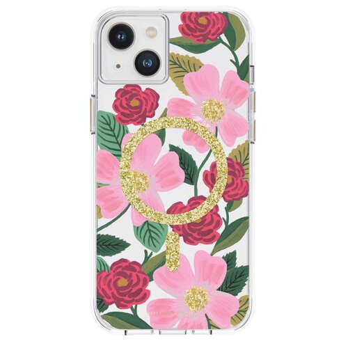 Etui RIFLE PAPER CO. Clear MagSafe do Apple iPhone 14 Plus Czerwony