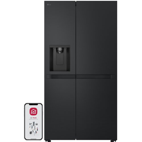 Lodówka LG GSLC40EPPE Side by Side 179cm Czarna NatureFresh