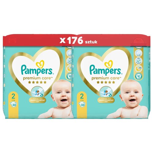 Pieluchy PAMPERS Premium Care Rozmiar 2 (176 szt.)