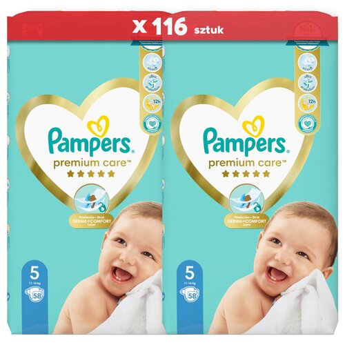 Pieluchy PAMPERS Premium Care Rozmiar 5 (116 szt.)