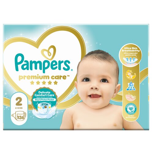 Pieluchy PAMPERS Premium Care 2 (136 szt.)