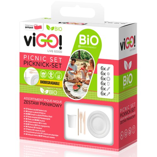 Zestaw piknikowy VIGO Bio Box (36 elementów)