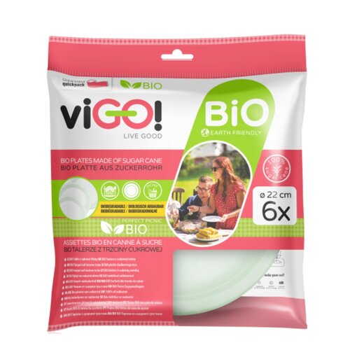 Talerz VIGO Bio 7316010 22 cm (6 sztuk)