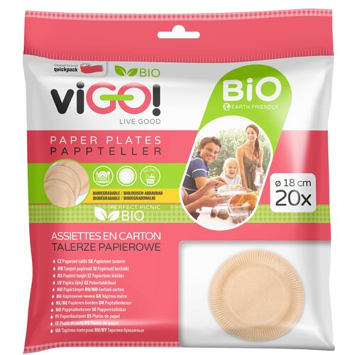Talerz papierowy VIGO 7312022 18 cm (20 sztuk)