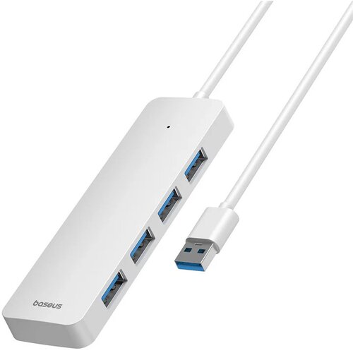 Hub BASEUS UltraJoy Lite 4w1 1 m USB 3.2 Gen. 1, Pasywny Biały