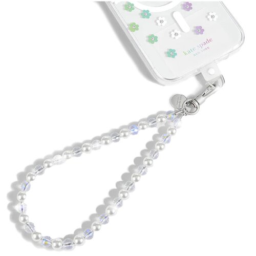 Smycz do telefonu KATE SPADE NEW YORK Universal Phone Charm Wristlet Srebrny