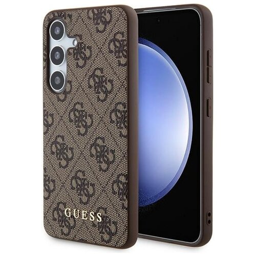 Etui GUESS 4G Metal Gold Logo do Samsung Galaxy S24 Brązowy