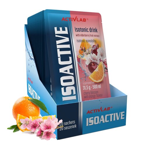 Izotonik ACTIVLAB Isoactive Kwiat wiśni z pomarańczą (20 szt.)
